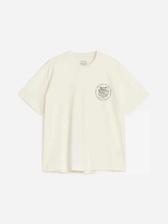 ARKET CAFÉ bedrucktes T-Shirt ARKET CAFÉ bedrucktes T-Shirt