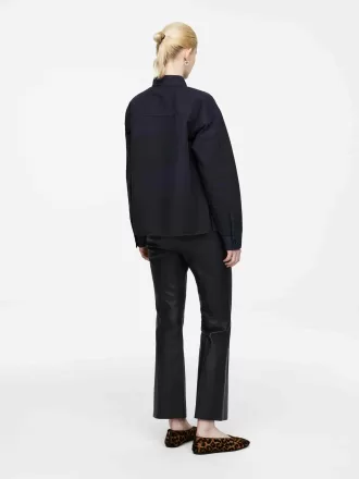 Baumwoll-Leinen-Overshirt