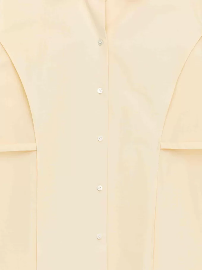 Baumwollbluse mit Bindegürtel Baumwollbluse mit Bindegürtel