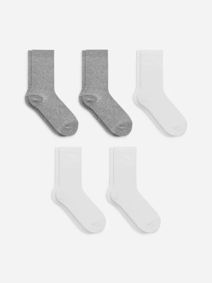 Baumwollrippsocken im 5er-Set Baumwollrippsocken im 5er-Set