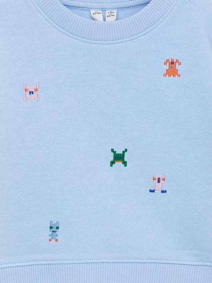 Besticktes Baumwoll-Sweatshirt Besticktes Baumwoll-Sweatshirt