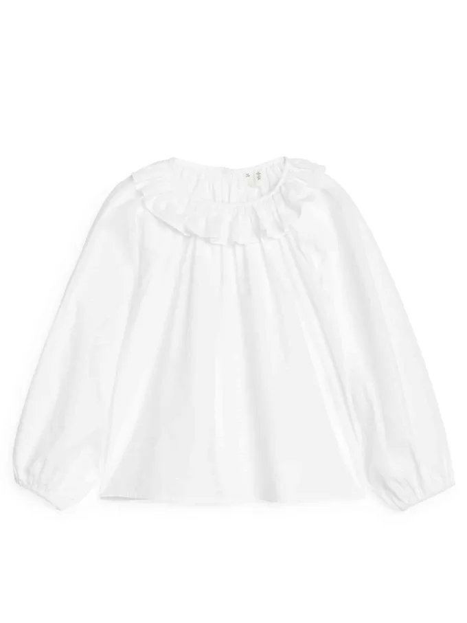 Bluse mit Rüschenkragen