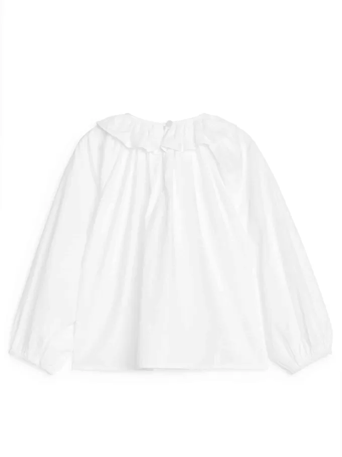 Bluse mit Rüschenkragen