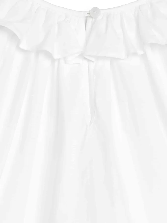 Bluse mit Rüschenkragen