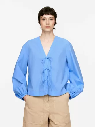 Bluse zum Binden vorn