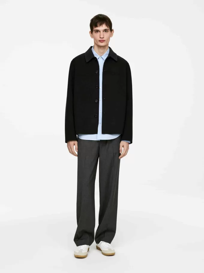 Doubleface-Jacke aus Wollmischung