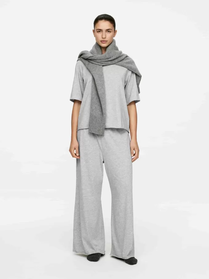 Drapiertes Baumwoll-T-Shirt