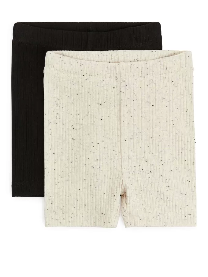 Fahrradshorts aus geripptem Jersey, 2er-Set Fahrradshorts aus geripptem Jersey, 2er-Set