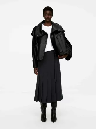 Faltenrock aus Wollmischung