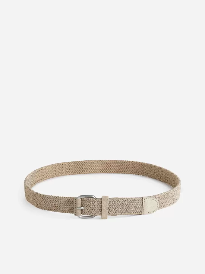 Geflochtener Gürtel mit Lederbesatz Geflochtener Gürtel mit Lederbesatz