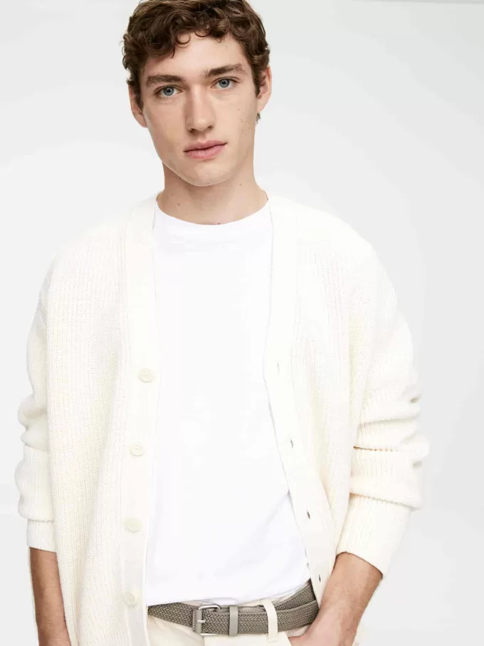 Geflochtener Gürtel mit Lederbesatz Geflochtener Gürtel mit Lederbesatz