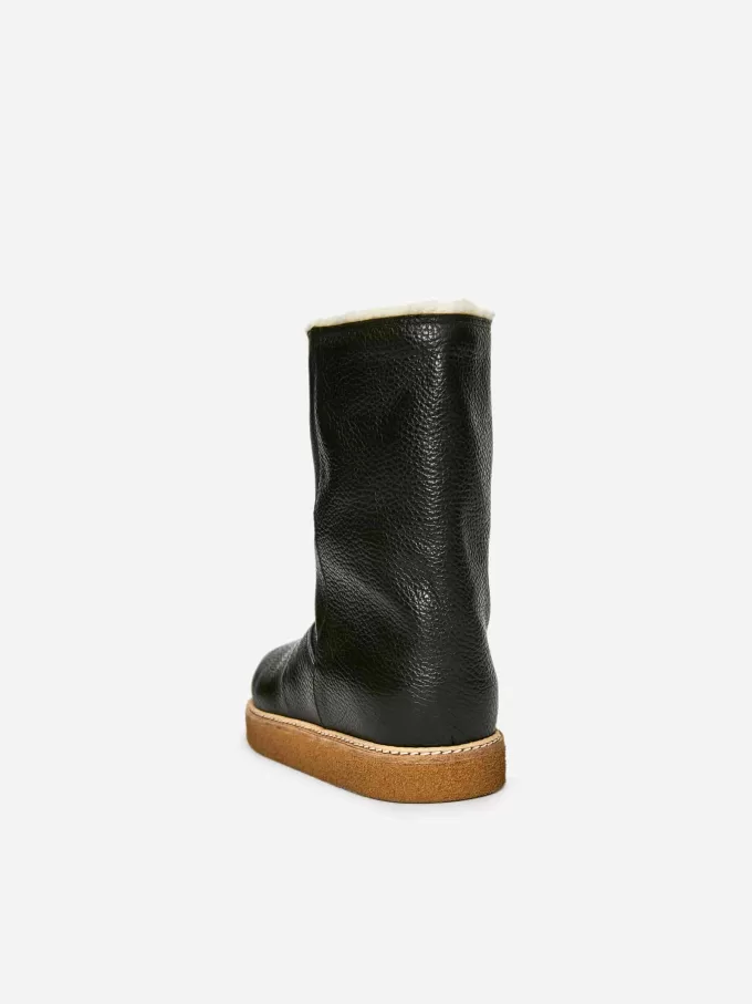 Gefütterte Lederstiefel Gefütterte Lederstiefel