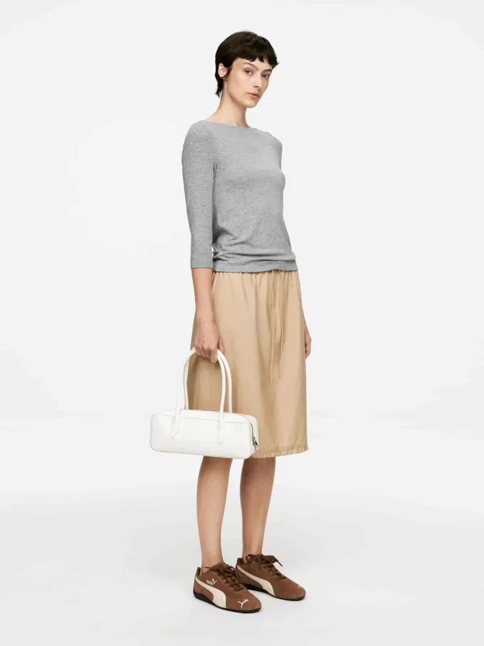 Geripptes Oberteil aus Lyocell Geripptes Oberteil aus Lyocell