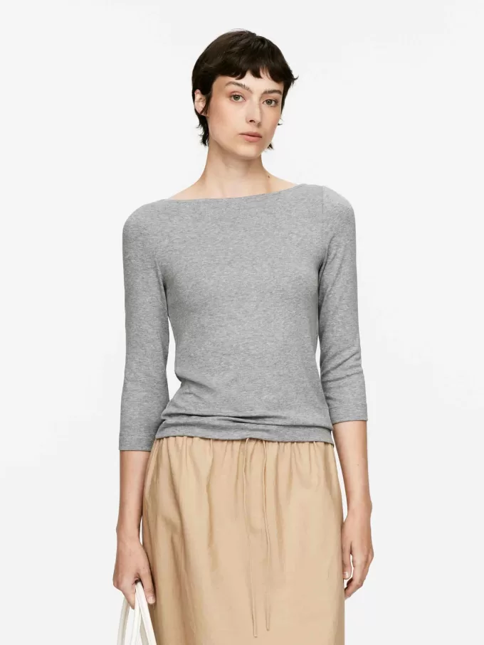 Geripptes Oberteil aus Lyocell Geripptes Oberteil aus Lyocell