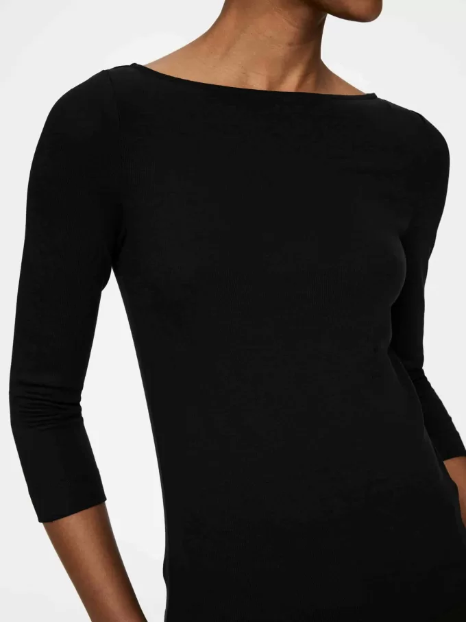 Geripptes Oberteil aus Lyocell Geripptes Oberteil aus Lyocell