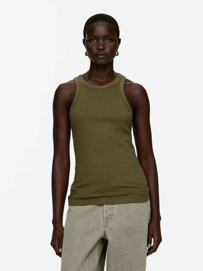 Geripptes Racer-Tanktop Geripptes Racer-Tanktop