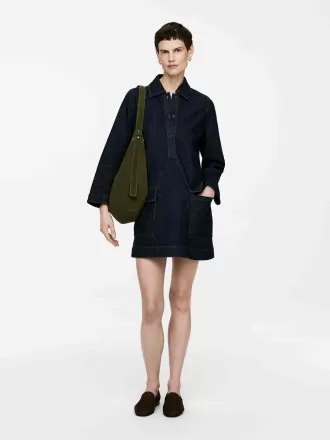 Geschwungene Wildledertasche