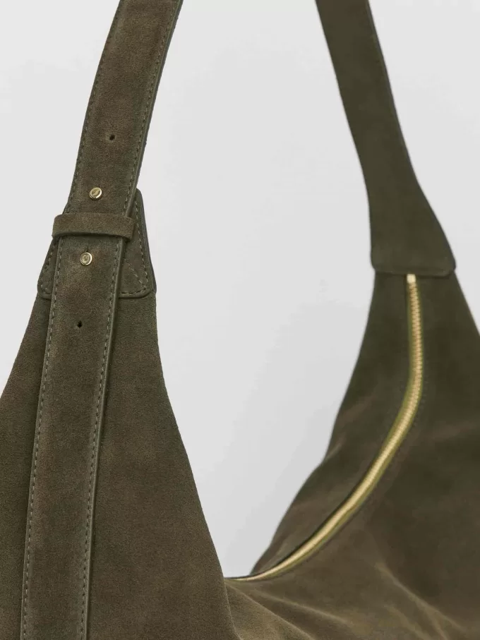 Geschwungene Wildledertasche Geschwungene Wildledertasche