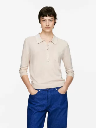 Gestricktes Poloshirt