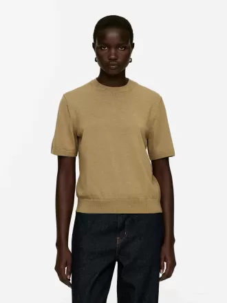 Gestricktes T-Shirt aus Merinowolle