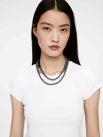 Glasperlen-Samt-Halskette Glasperlen-Samt-Halskette