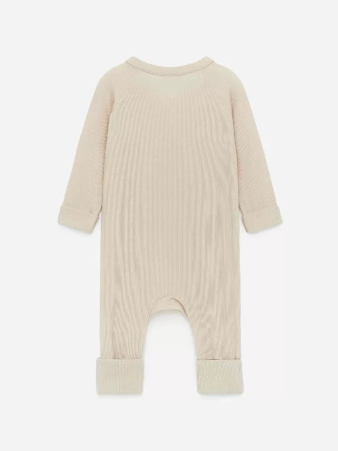 Glattgerippter Pyjama für Neugeborene