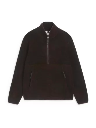 Halber Reißverschluss aus Wollmischung