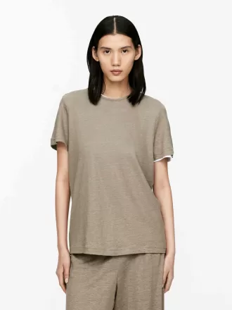 Hemd aus Leinenjersey