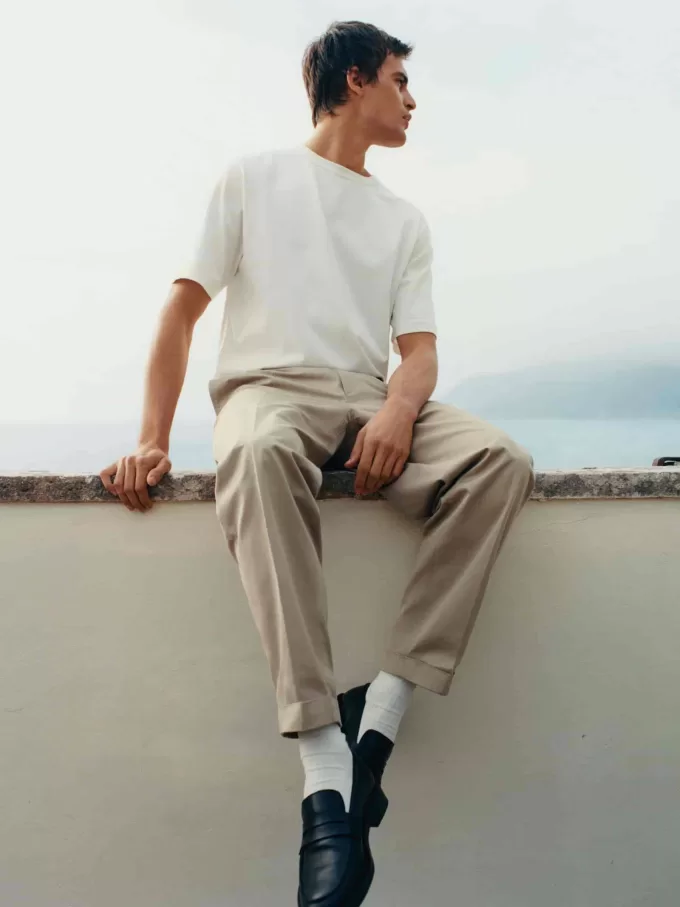 Hochklappbare Baumwollhose Hochklappbare Baumwollhose