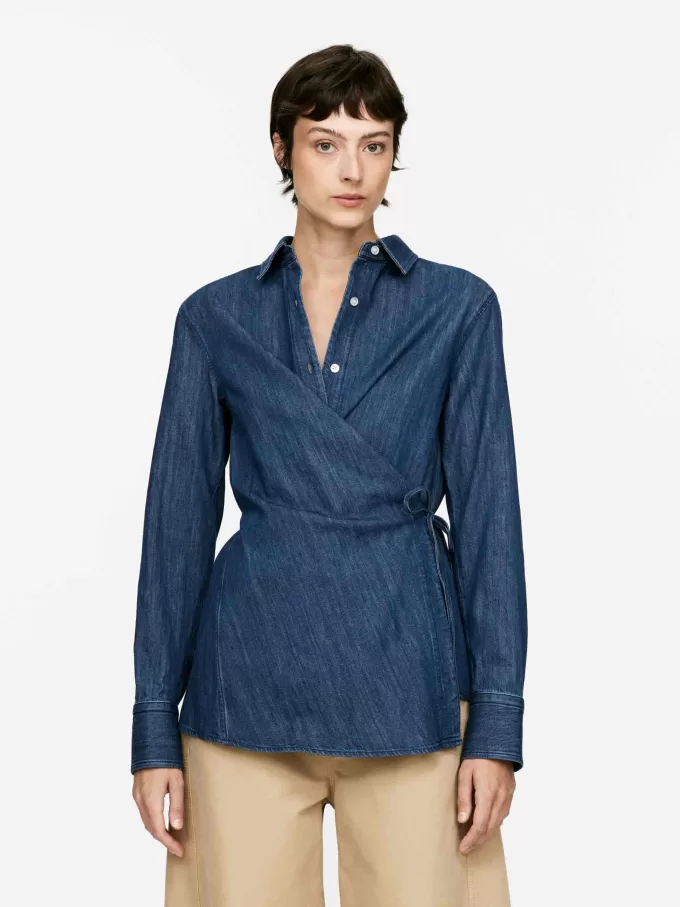 Jeans-Wickelshirt Jeans-Wickelshirt