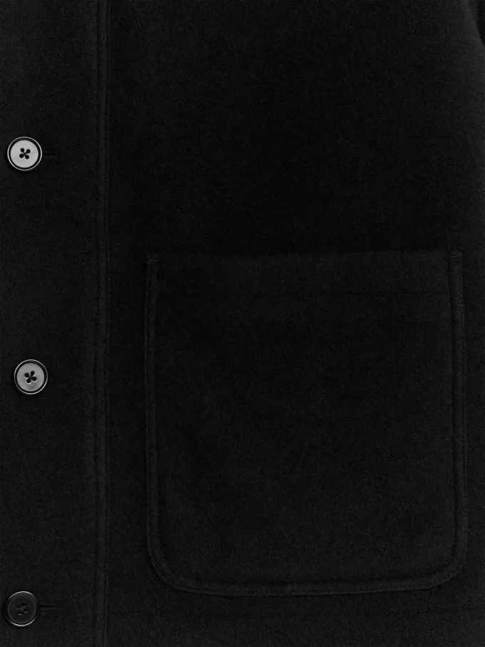 Kastenförmige Jacke aus Wollmischung Kastenförmige Jacke aus Wollmischung