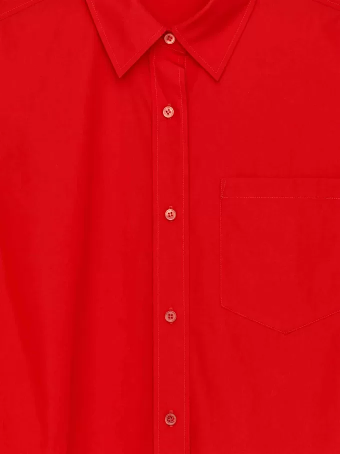 Kurz geschnittenes Baumwollhemd Kurz geschnittenes Baumwollhemd