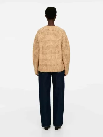 Lässiger Woll-Alpaka-Pullover