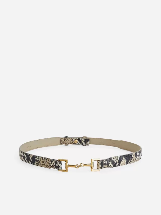 Ledergürtel mit Horsebit-Schnalle