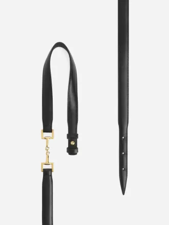 Ledergürtel mit Horsebit-Schnalle