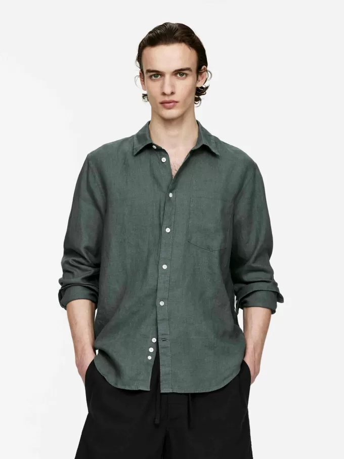 Leinenhemd mit normaler Passform Leinenhemd mit normaler Passform