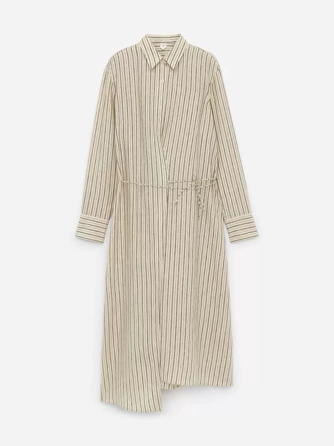 Leinenkleid mit Wickeldetail Leinenkleid mit Wickeldetail