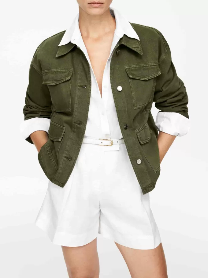 Leinenshorts mit hoher Taille Leinenshorts mit hoher Taille