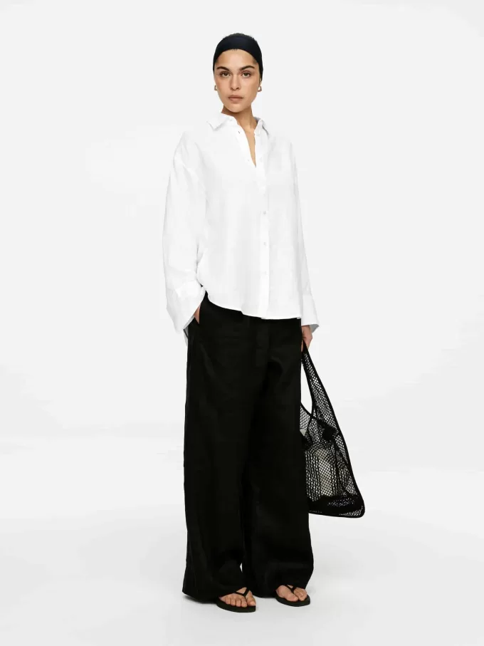 Lockeres Leinenhemd Lockeres Leinenhemd