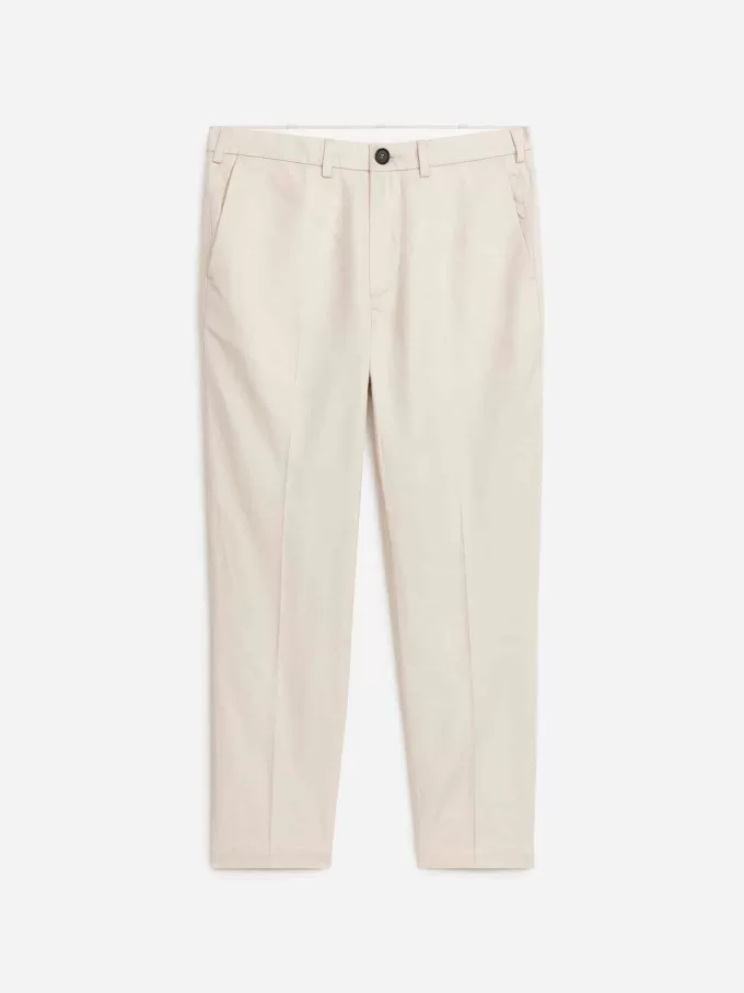 Normal geschnittene Hose aus Baumwoll-Leinen Normal geschnittene Hose aus Baumwoll-Leinen