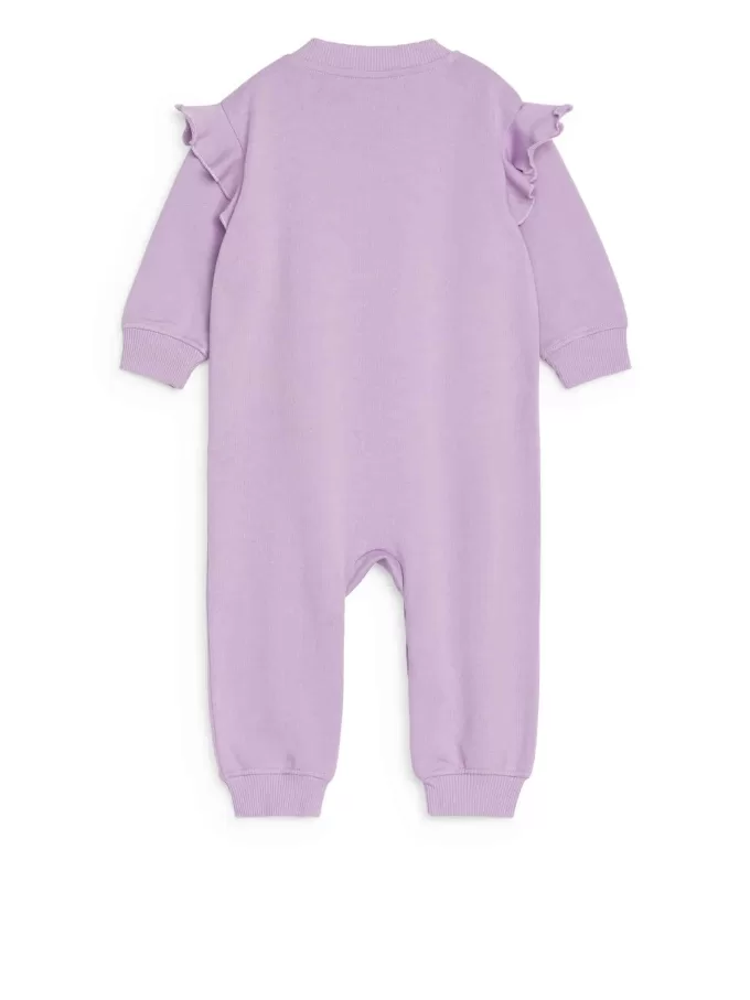 Overall aus französischem Terry mit Rüschen Overall aus französischem Terry mit Rüschen