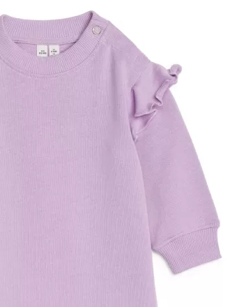 Overall aus französischem Terry mit Rüschen