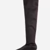 Overknee-Stiefel aus Satin Overknee-Stiefel aus Satin