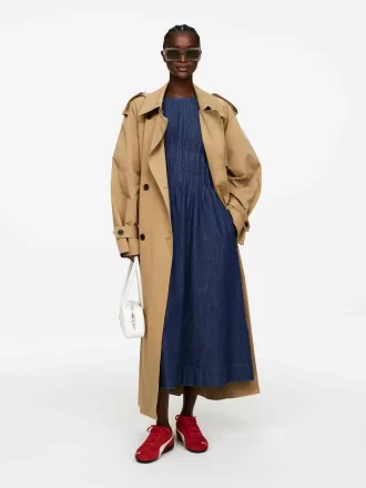 Plissiertes Jeanskleid