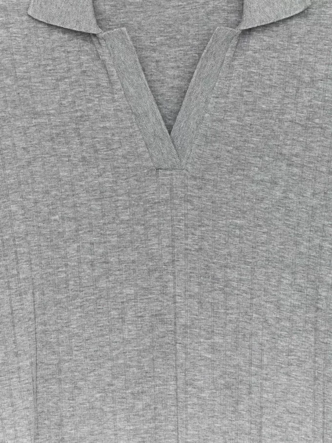 Polokleid aus Rippstrick