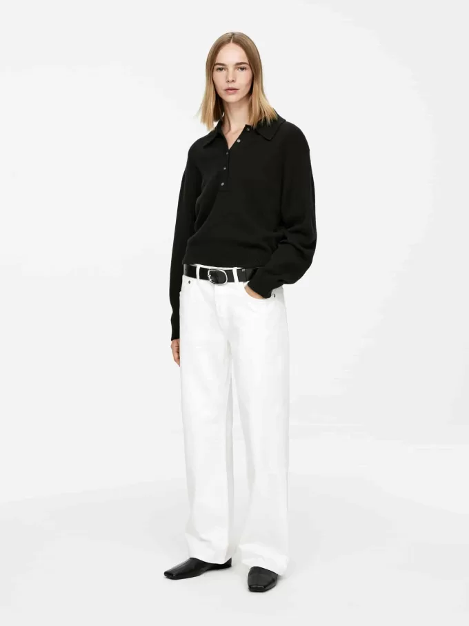 Polopullover aus Wolle Polopullover aus Wolle