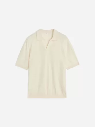 Poloshirt aus Baumwollleinen