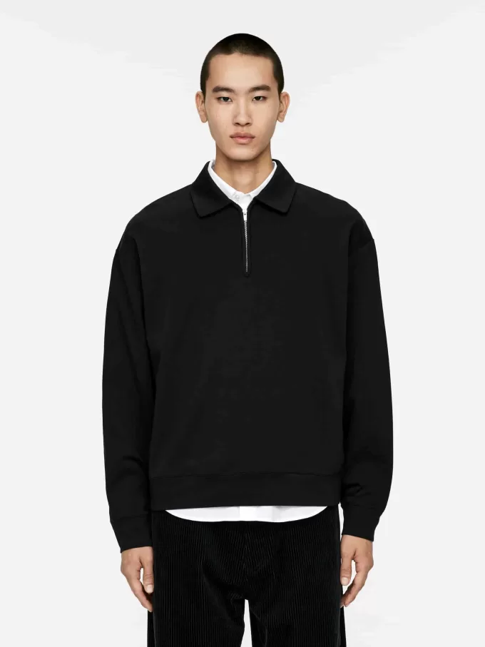 Poloshirt mit halbem Reißverschluss Poloshirt mit halbem Reißverschluss