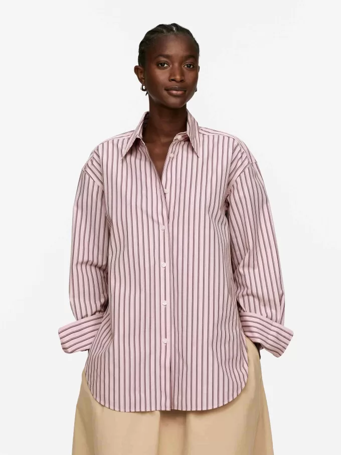 Popeline-Hemd mit entspannter Passform Popeline-Hemd mit entspannter Passform