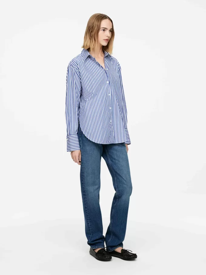 Popeline-Hemd mit entspannter Passform Popeline-Hemd mit entspannter Passform